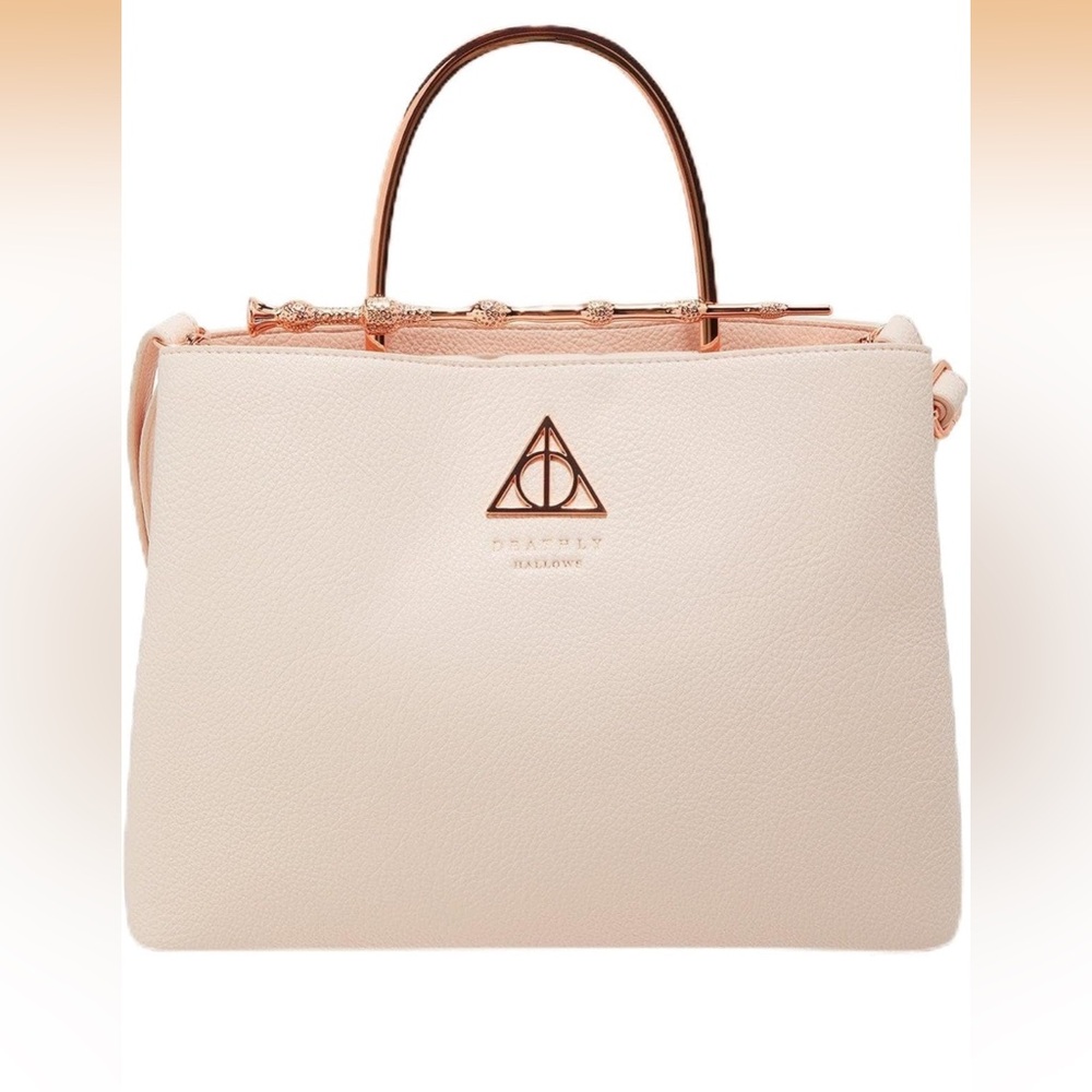 NEW Loungefly Harry Potter Deathly Hallows Elder Wand Pink & Rose Gold Bag Purse